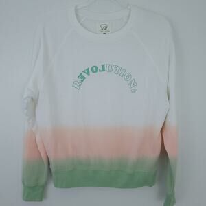 Ivory Ella Alissa Revolution Conservation Sweatshirt Dip Dye XS Pastel Soft Top